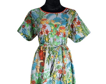 Frida Kahlo Inspired short dress – Fashion – Frida clothing – Frida Kahlo gown – garden print