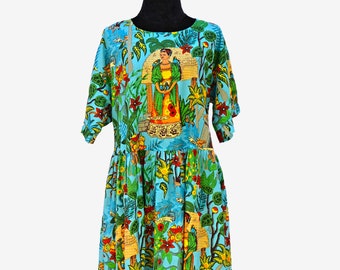 Frida Kahlo Dress - oversized dress - Summer Dress
