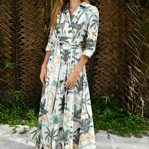 Safari Print Wrap Maxi Dress image 2