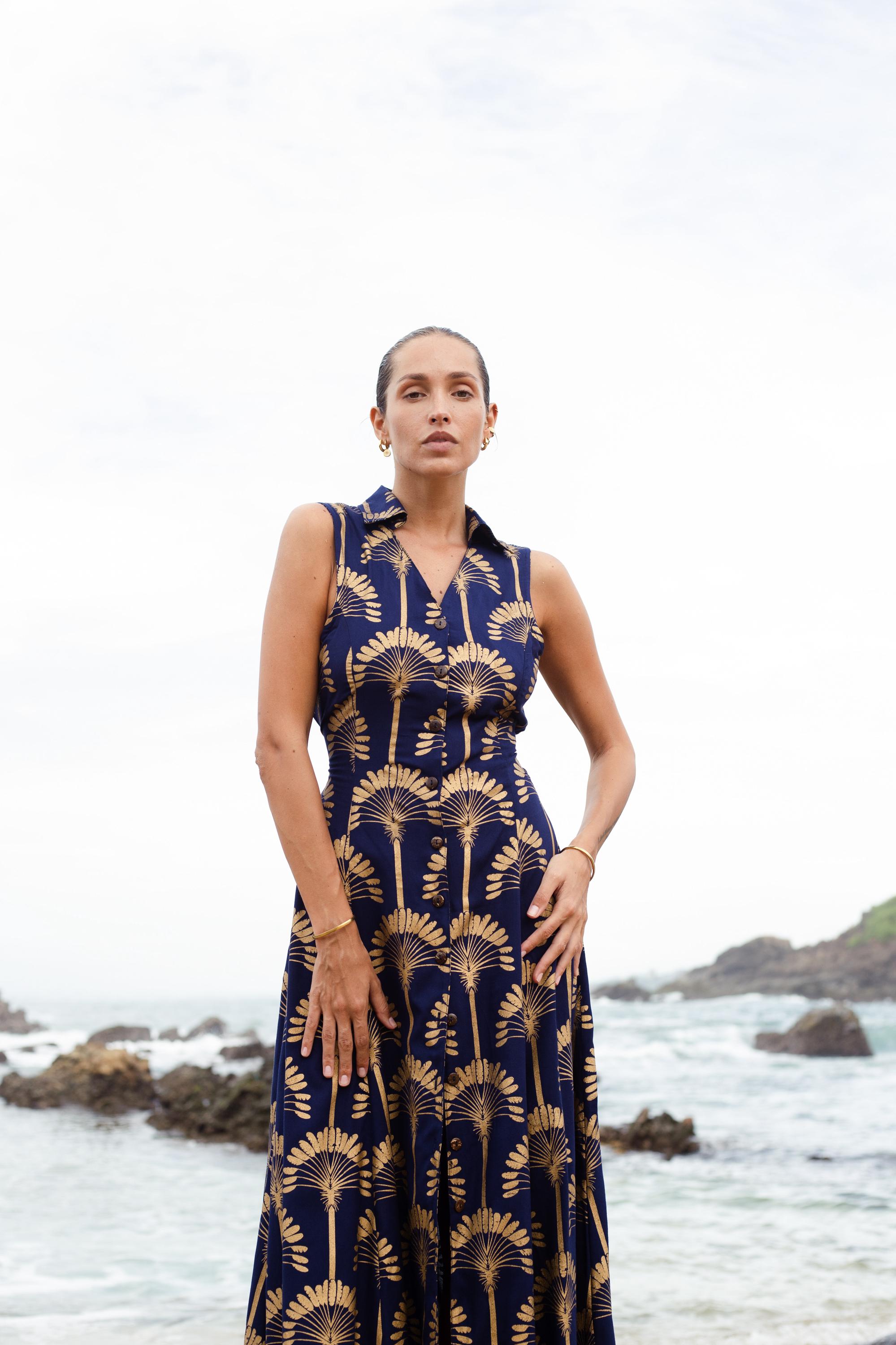 blue and gold summer dress Ankara Maxi Dress, Blue & Gold, Low Cut Prom Gown