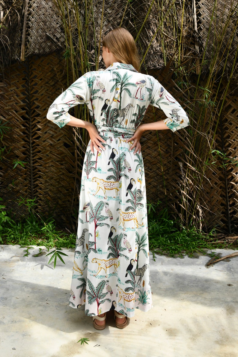 Safari Print Wrap Maxi Dress image 4