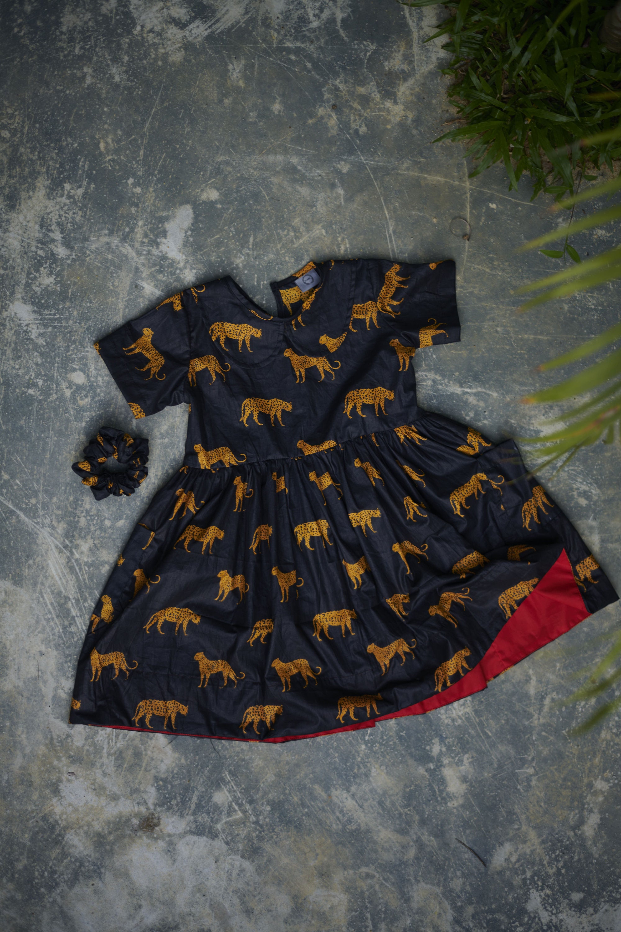 Leopard print girls dress