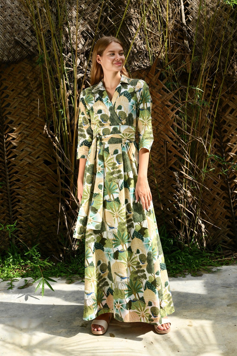 Maharaja Garden Printed Wrap Maxi Dress image 2