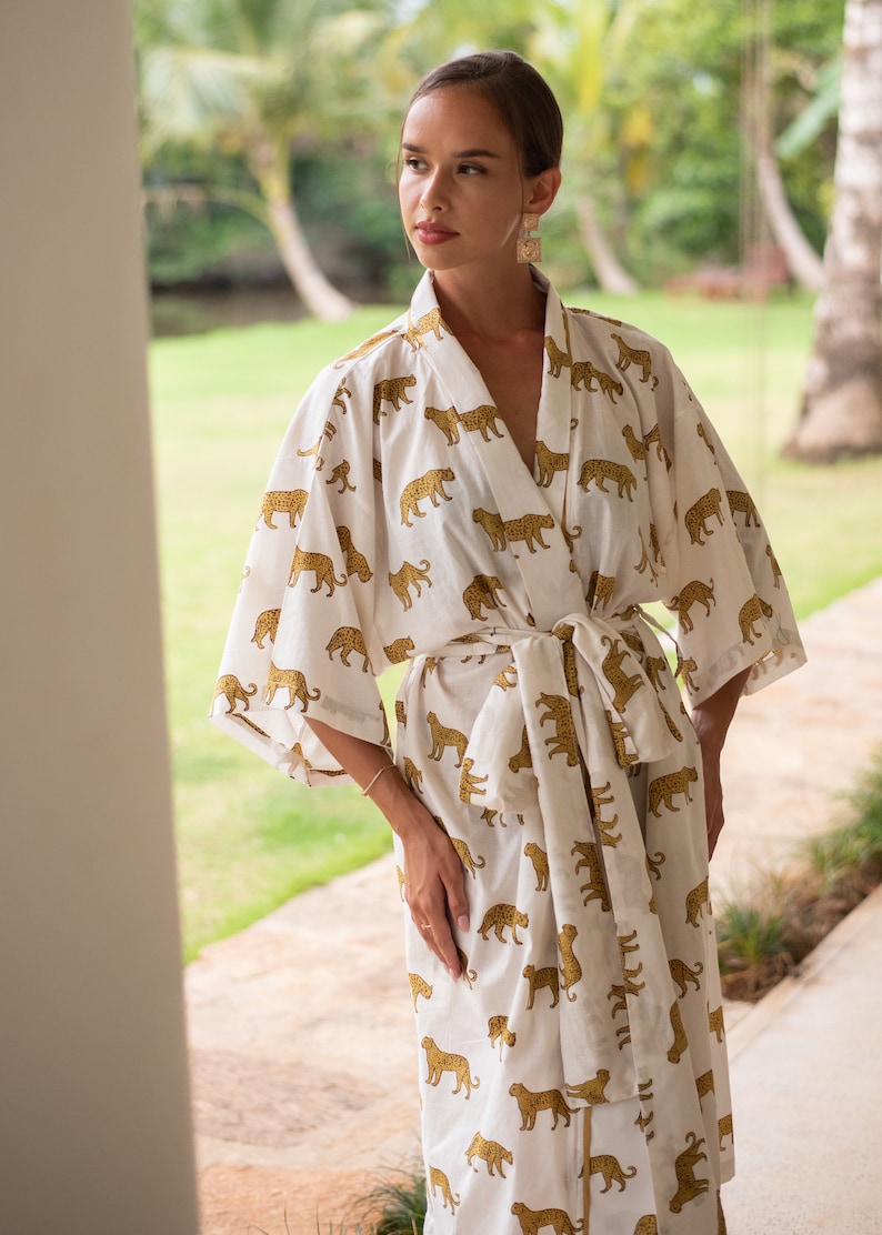 Leopard Printed Kimono - Frida kimono - Robes - Short - Midi image 7
