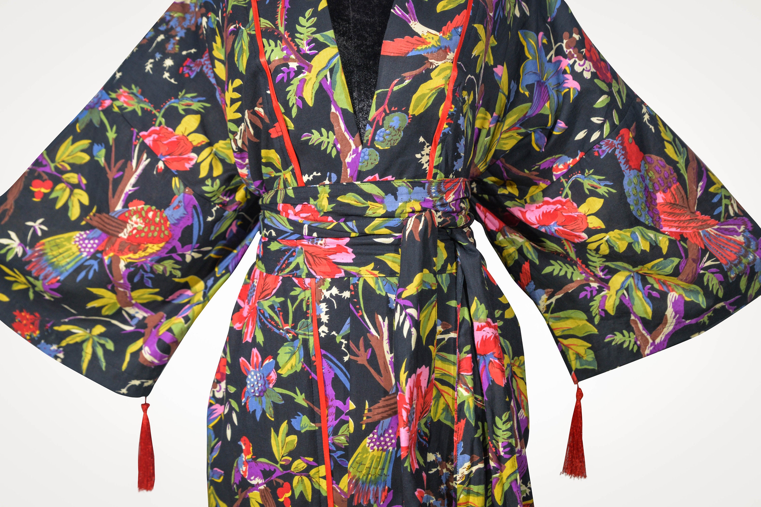 Birds of Paradise Kimono Dressing Gown Bath Robe LIMITED - Etsy UK