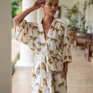 Leopard Printed Kimono - Frida kimono - Robes - Short - Midi image 8
