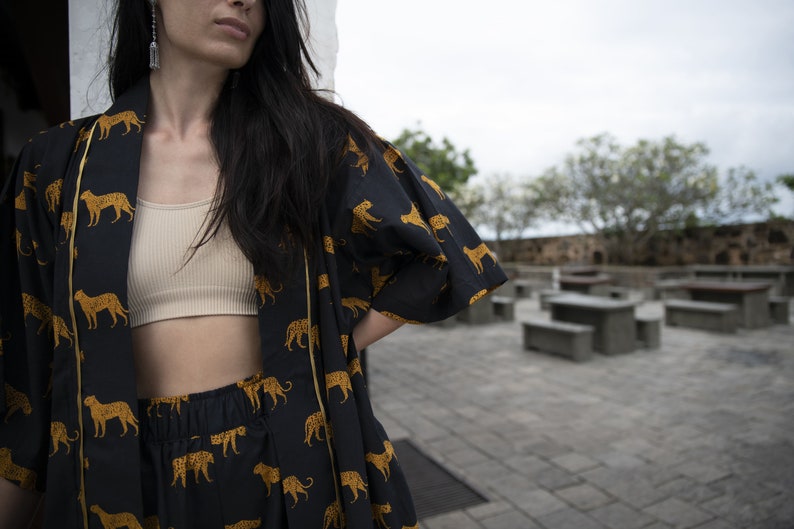 Leopard Printed Kimono - Frida kimono - Robes - Short - Midi image 2