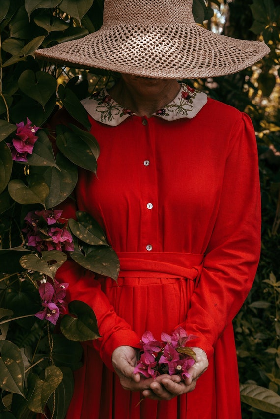 linen christmas dress Long - Long Sleeve Dress - Short Sleeve Dress - Party Dress toned piece for little