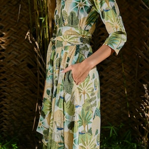 Maharaja Garden Printed Wrap Maxi Dress image 5