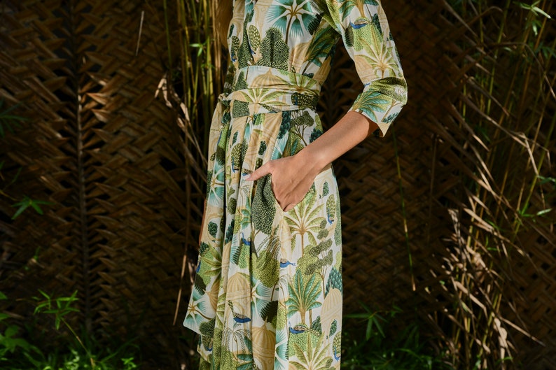 Maharaja Garden Printed Wrap Maxi Dress image 5