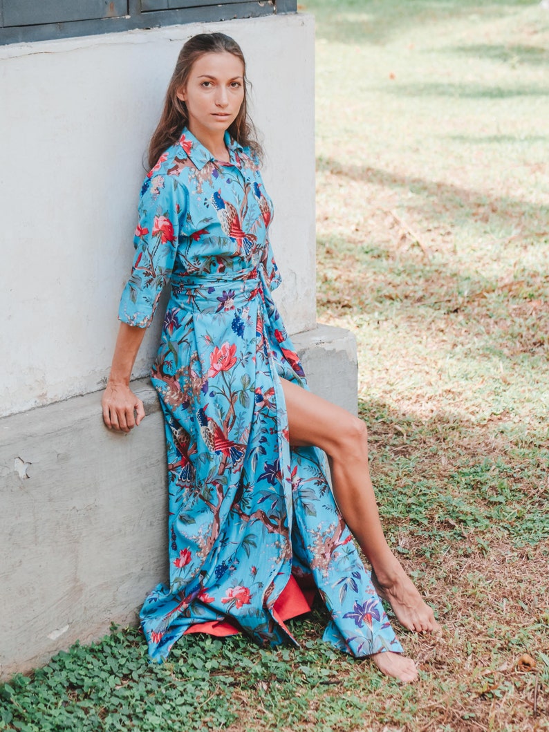 Bird of Paradise Wrap Maxi Dress Floral Dress wrap around maxi dress image 2