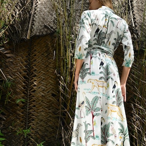 Safari Print Wrap Maxi Dress image 3