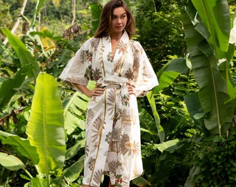 Soft Cotton fabric kimono robe