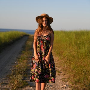 Bird of paradise spaghetti strap dress Floral Dress Summer Dress Vacation Dress Beach Dress image 3