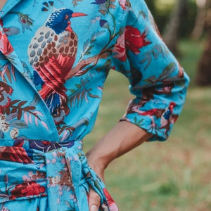 Bird of Paradise Wrap Maxi Dress Floral Dress wrap around maxi dress image 3