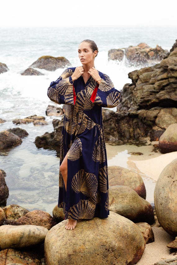 palm print beach dress Oceanus Palm Beach Dress main image 1