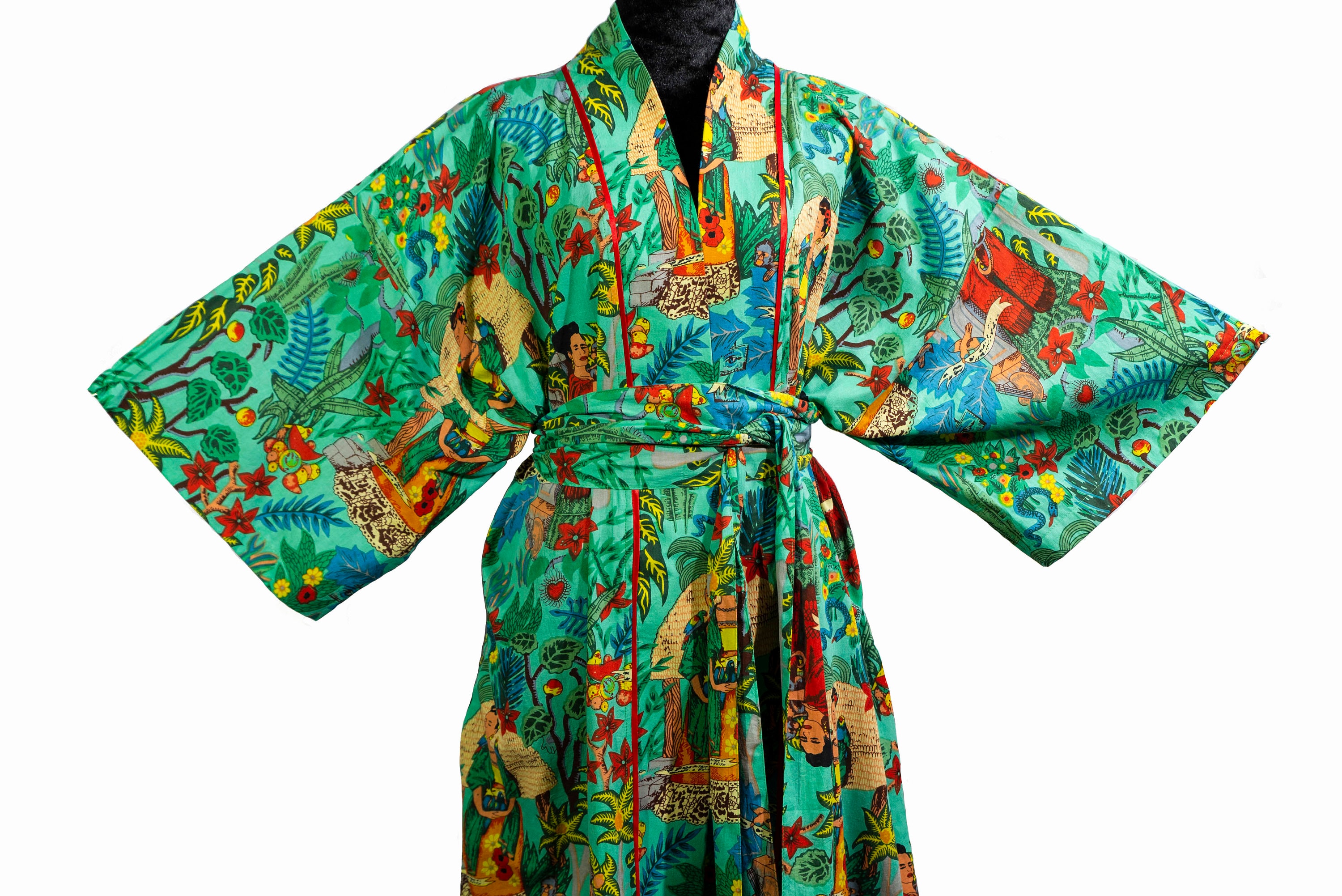 CUSTOM Luxury Kimono Robe Kleding Dameskleding Pyjamas & Badjassen Jurken GLISTEN COLOR Made to order fabric for Custom Cotton Kimono Robe 