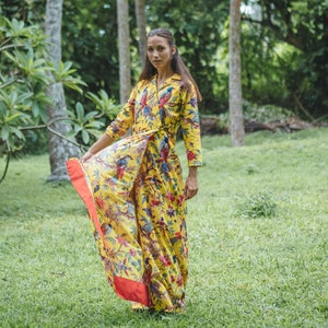 Bird of Paradise Wrap Maxi Dress Floral Dress wrap around maxi dress image 4