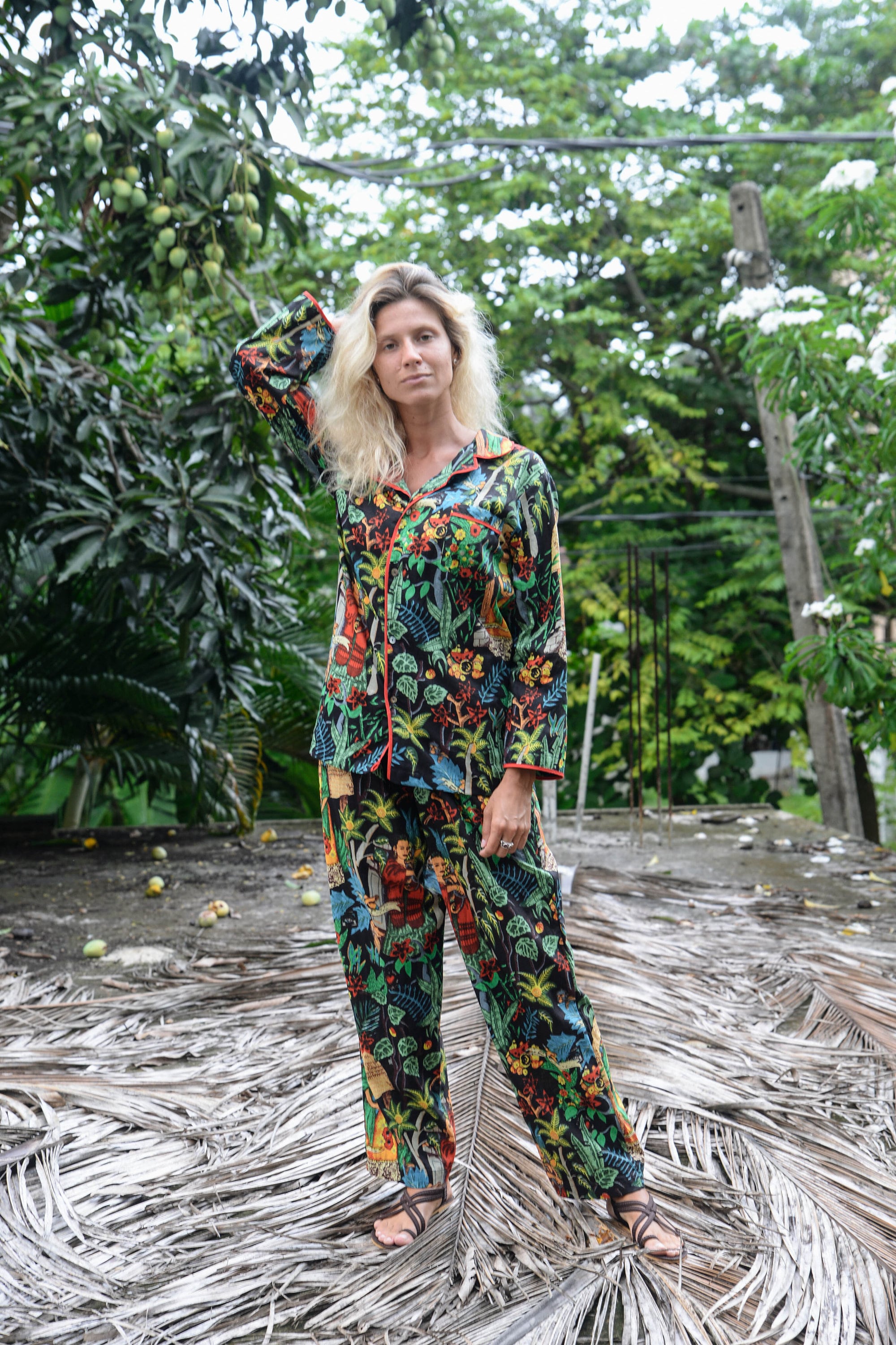 Frida Kahlo Printed Pyjamas Sleepwear Pijama Schlafanzug Pyjamas Frida Kahlo Frida Kahlo Pyjama Etsy Canada