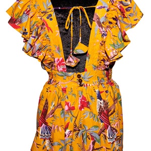 Birds of Paradise Ruffle Dress - Etsy