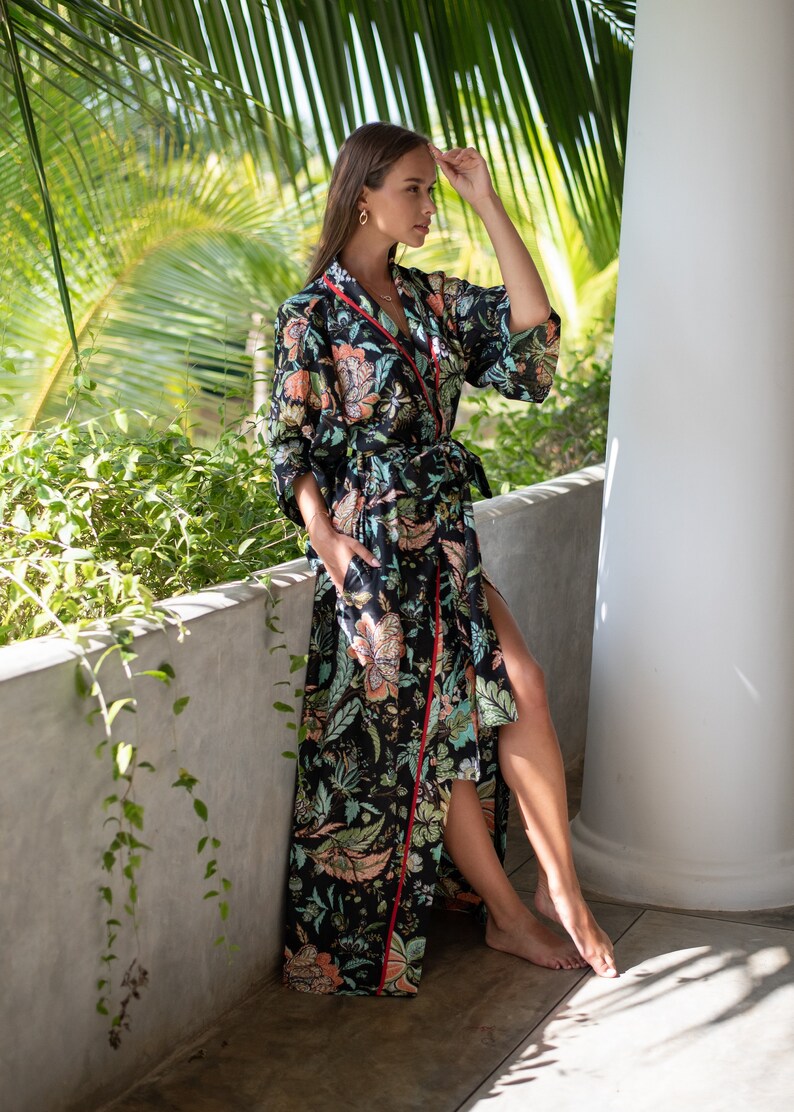 Kimono Robe - Floral - Pyjamas - Etsy