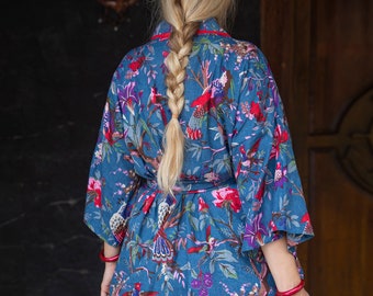 Birds of Paradise Kimono, Dressing Gown, Bath Robe - LIMITED EDITION
