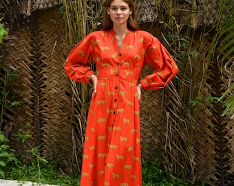 Bishop Sleeve Maxi Dress