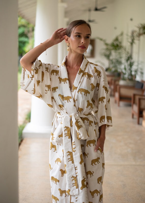 Leopard print kimono - Kimono - robes - Short kimono - Long kimono - Midi Kimono
