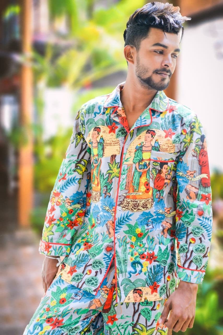 Frida Kahlo Pajamas Loungewear Sleep Wear Pyjamas Men Etsy
