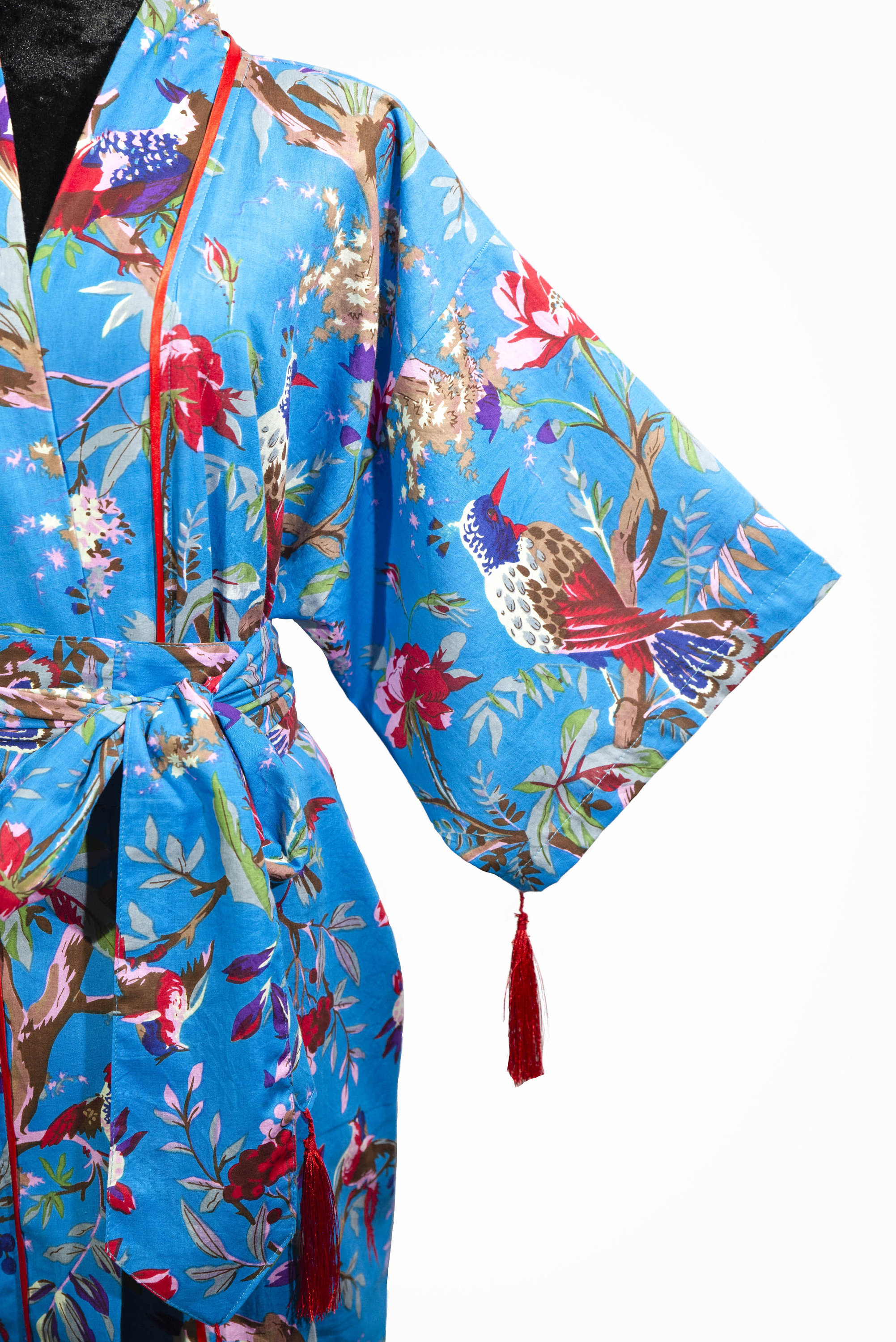 Image of Bird Print Kimono - Bird Robe