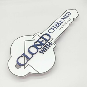Closed With Sign, 3D Key Sold Sign, Closing Photo Prop, Key Sign for Realtors, Realtor Gift, Closing Sign, Classic Real Estate Sign