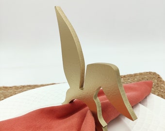Easter Bunny Ears Wood Napkin Rings, Holiday Table Decor