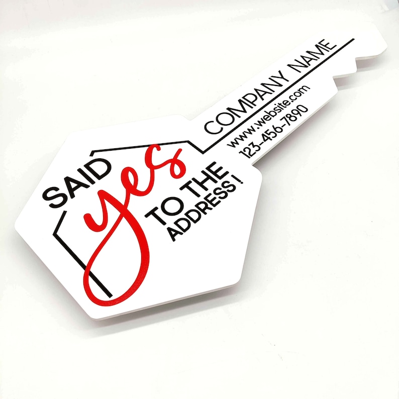Said Yes to the Address Real Estate Sold Sign, Realtor Key Sign, Real ...