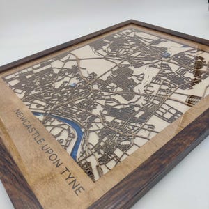 AANGEPASTE lasergesneden kaart van elke stad ter wereld, stadskaart gegraveerd, 3D-houten kaart van de stad, gepersonaliseerde houten muurkunst, houten stijlkaart