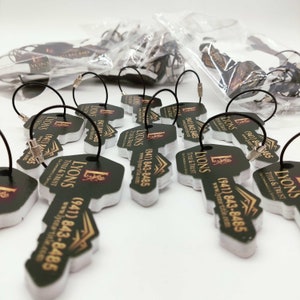 Custom Keychain with Logo, Real Estate Keychain, Realtor Closing Gift, Housewarming Gift, Realtor Gift, Keychain, Bulk Item