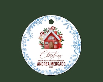 Real Estate Closing Gift, Custom Realtor Christmas Ornament, Personalized Real Estate Gift, Realtor Christmas Gift