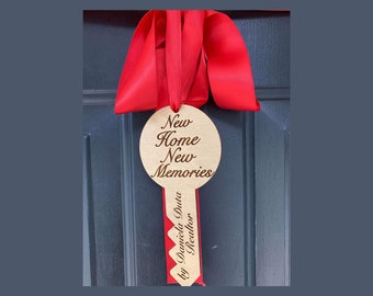 Personalized "New Home" Key to be hanged on the Door, when the customers come home from the closing, Door Key, Marketing for Realtors