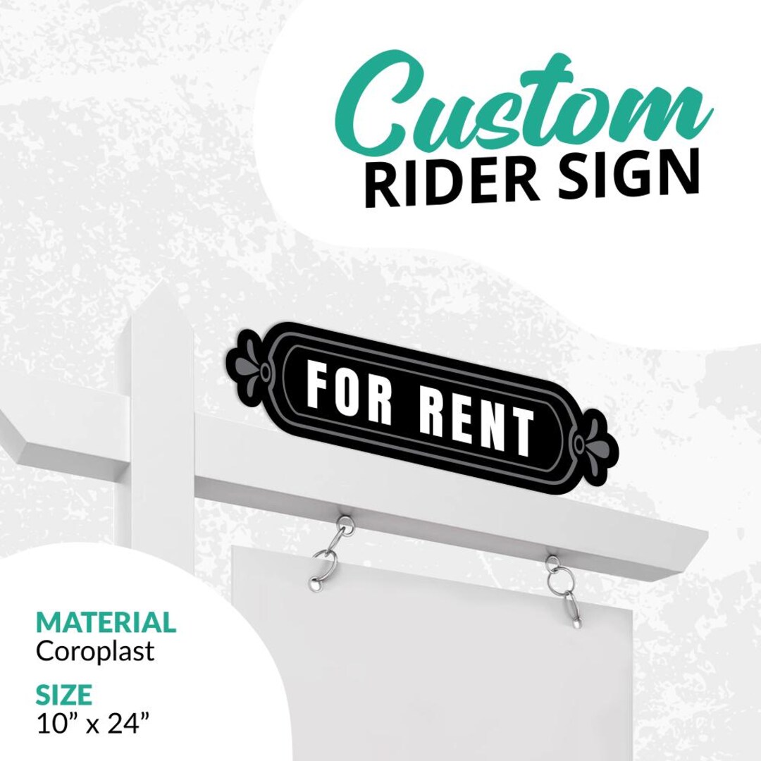 Lease Rider Sign For Rent Rider Sign 6