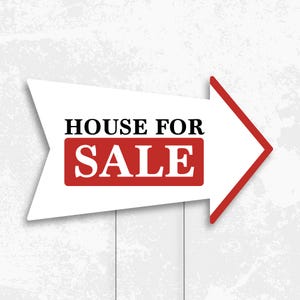 Huis te koop Arrow Yard-bord Open huis richtingbord, makelaar open huis bord, open huis tuin bord, pijl gegolfd plastic bord