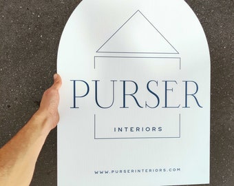 Double-sided Logo sign, Sign with LOGO, Brand Sign, Yard Sign, Sign for business, LOGO