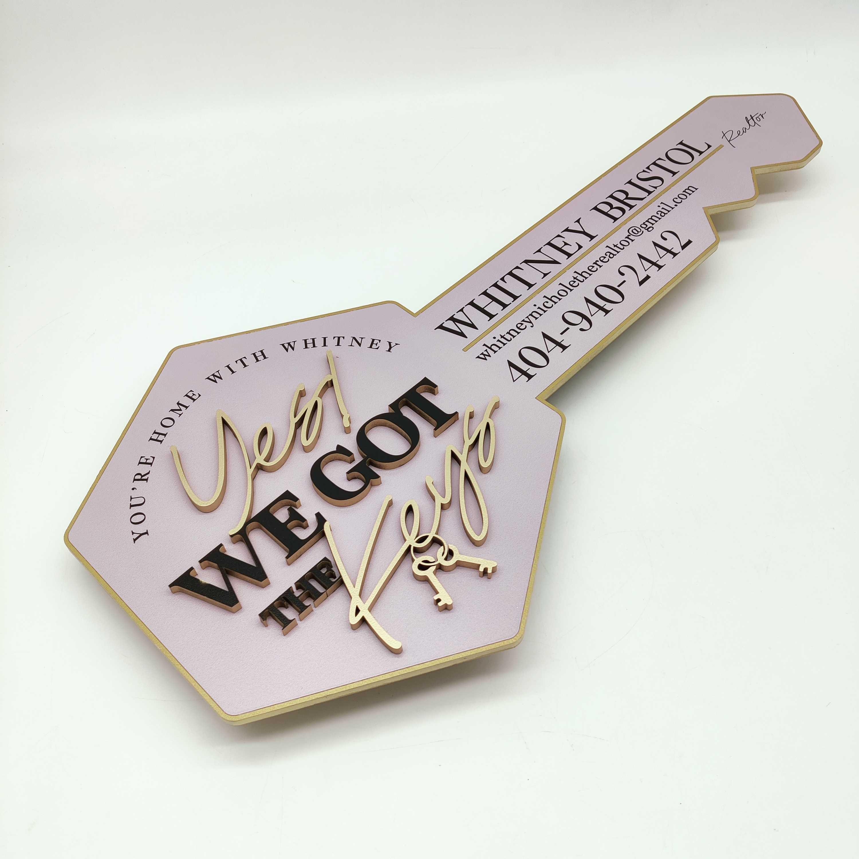 Yes! We Got the Keys, Key Sold Sign, Closing Photo Prop, 3D
