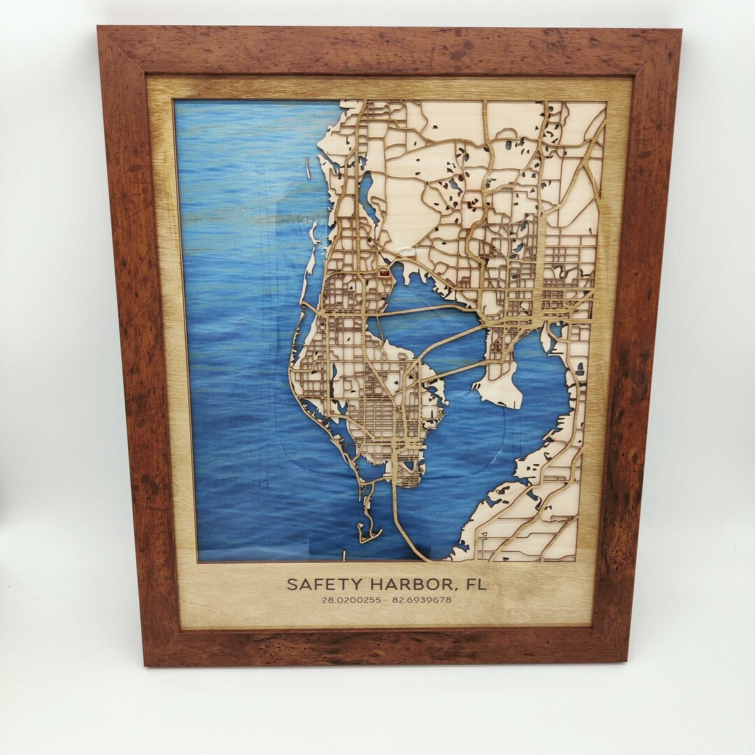 City Map Wall Decor, 3D Custom Any City in the World Map, Wooden 3D ...