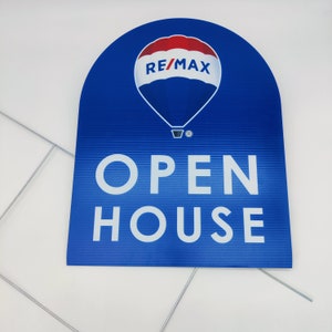 Arched REMAX Open House Sign, Remax Open House Yard Sign, Modern Open ...