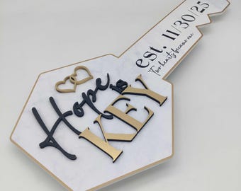 Wooden Wedding Gift, Giant Key, Photo Props