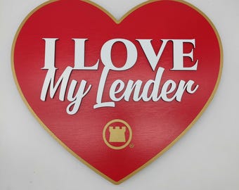Personalized Realtor Closing Gift, Heart Shaped Sold Sign