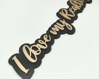 Realtor Hashtag Sign | I Love My Realtor | # Signage | Custom Accessory