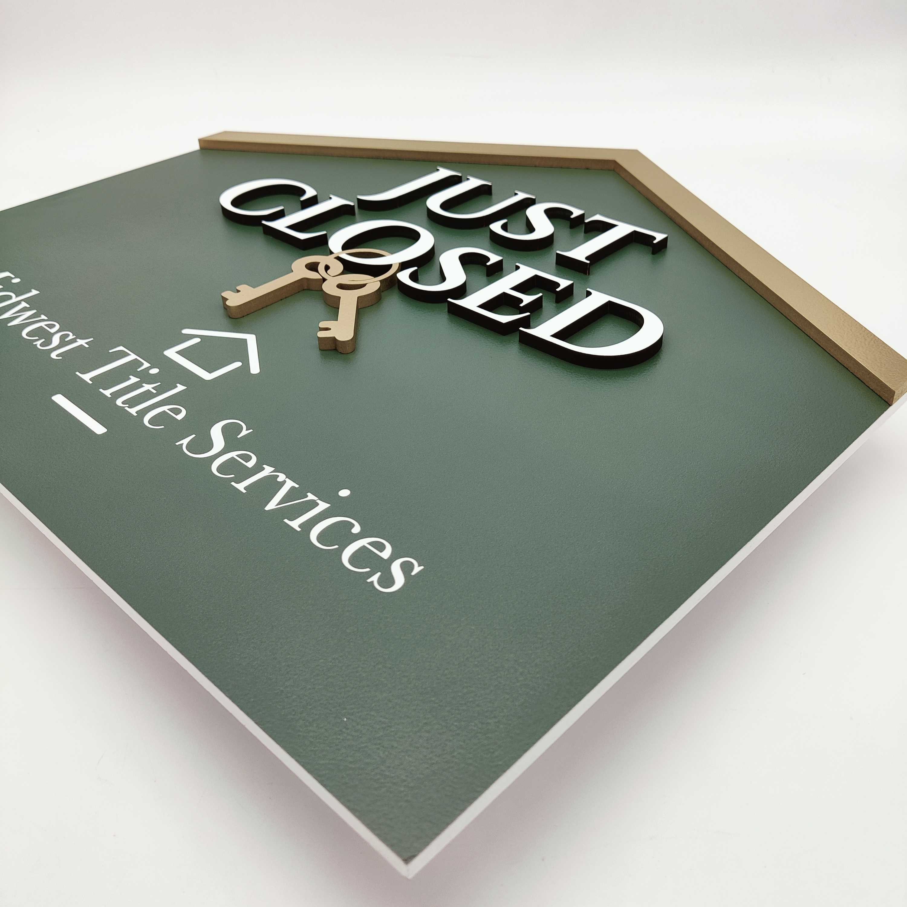 Just Closed House Sign With Logo, House Sign With LOGO, Sold Sign for ...