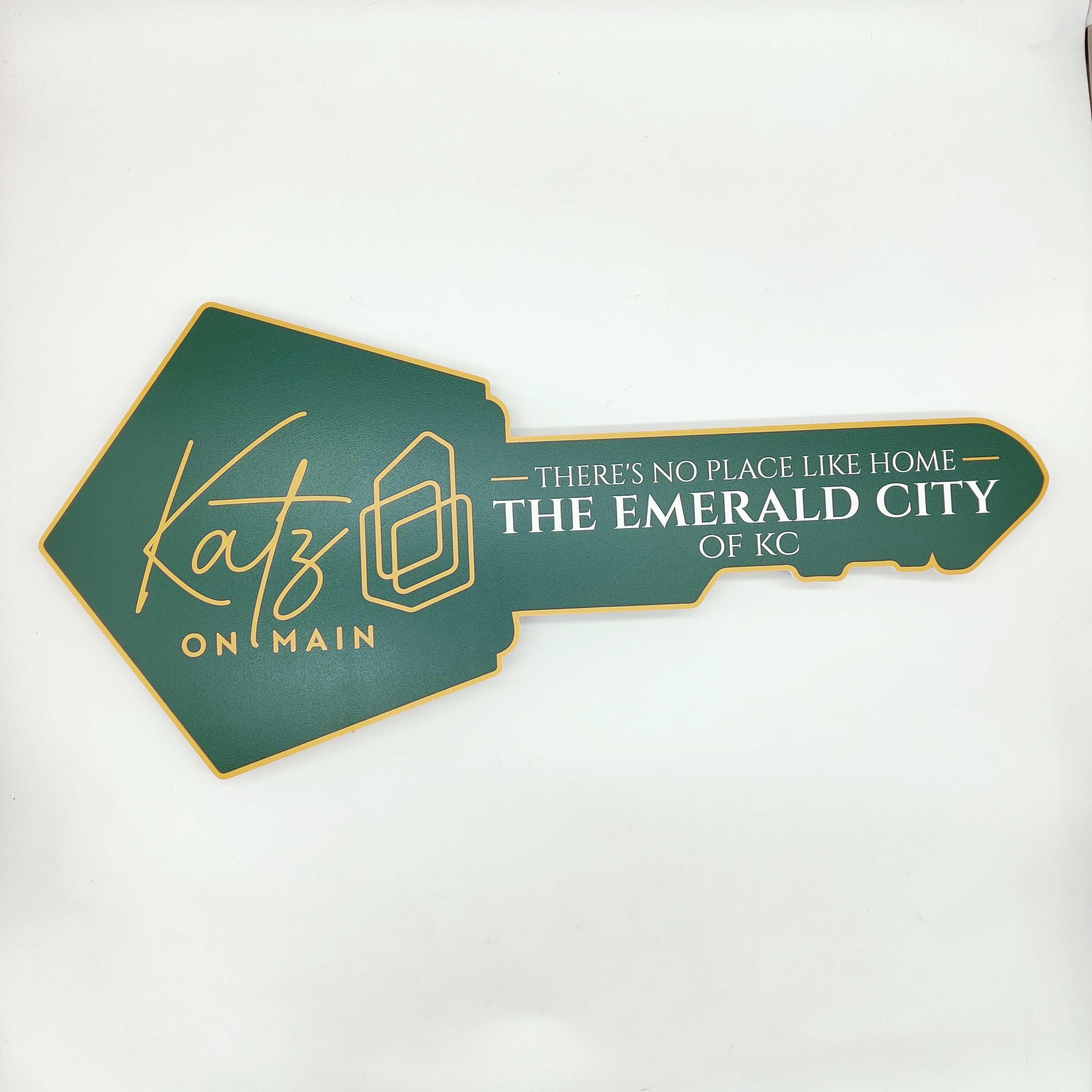 Logo Key Sign, Personalized Realtor Marketing Key Sign, Green Realtor ...