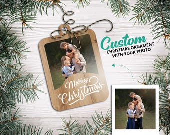 Gepersonaliseerde fotoornament: het perfecte kerstcadeau voor je gezin | Aanpasbare kerstversiering voor een speciaal tintje