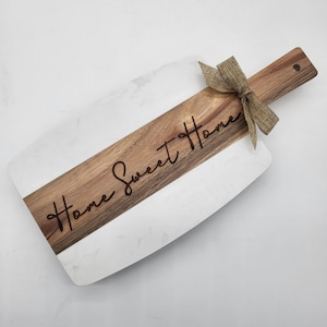 Home Sweet Home cutting Board, Personalized Cutting Board, Engraved Housewarming Gift, Realtor Gift, Real Estate Gift, Client Gift